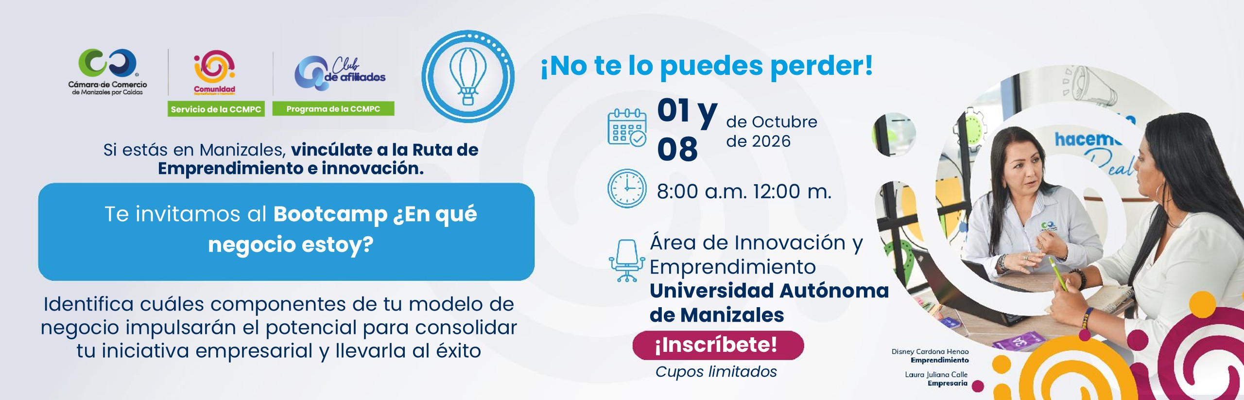 Bootcamp ¿En qué Negocio estoy? Para emprendedores y empresarios de Manizales y Villamaría